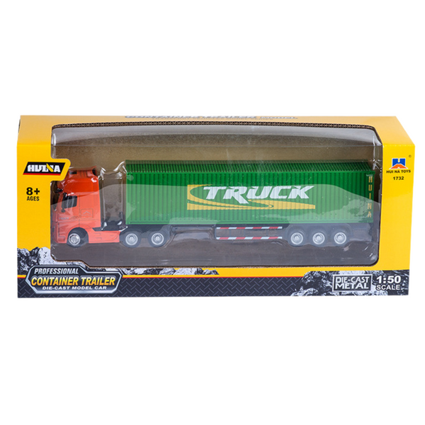 LKW-Auflieger Container Metall Huina Grün 1:50