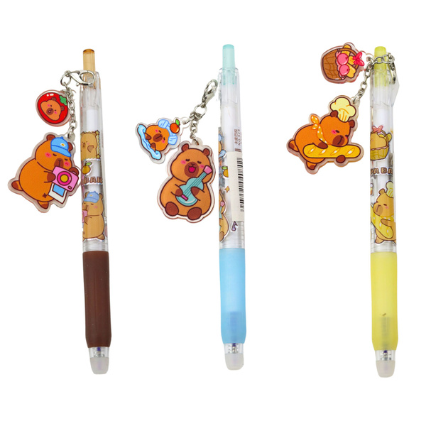 Capybara Gel Pen Keychain Blue Ink 14.5cm Mix