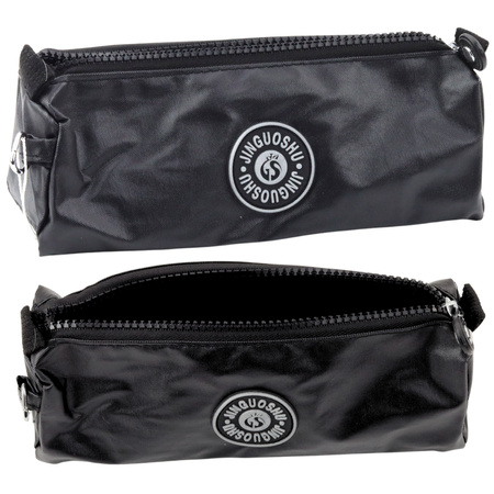 School Pencil Case Organizer Single Compartment Black 21.5cm