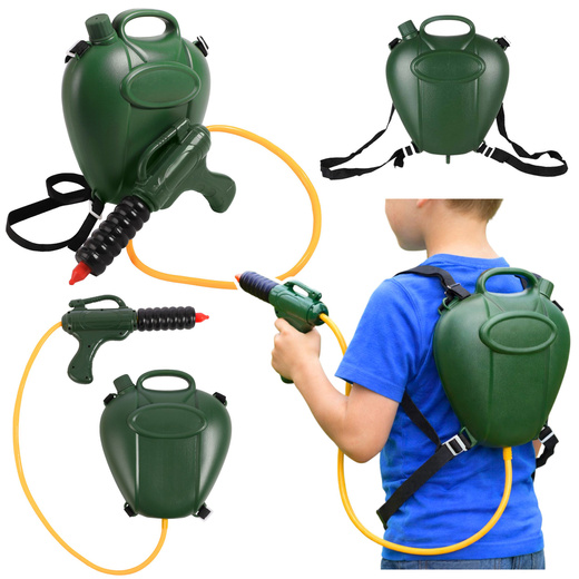 Feuerwehr-Rucksack-Set mit Wassertank und Pistole, grün, 2,3 l