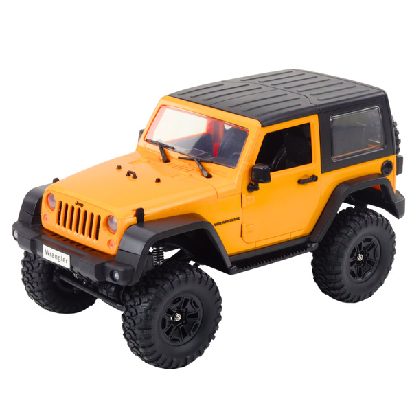 RC Jeep Wrangler Rock Crawler Orange 1:14 Remote Controlled Off-Road Vehicle
