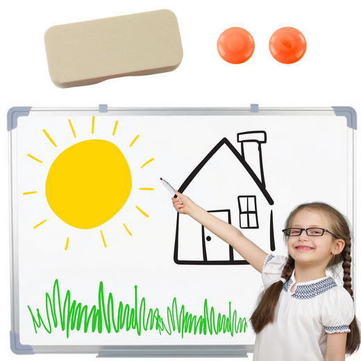 Magnetic Dry Erase Board Sponge 2 Magnets 45x60cm
