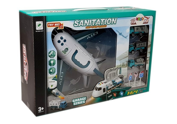 CITY Faltflugzeug mit Autos 1:64 Lichter und Geräusche