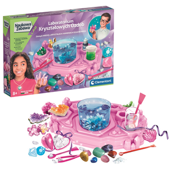 Science & Play Crystal Jewelry Laboratory Gemstones & Minerals Polish Language Clementoni 50398