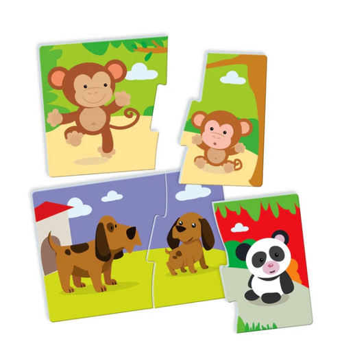 Gra edukacyjna Puzzle Mamy i Dzieci Język Polski Zwierzęta Uczę się Bawiąc Clementoni 50763