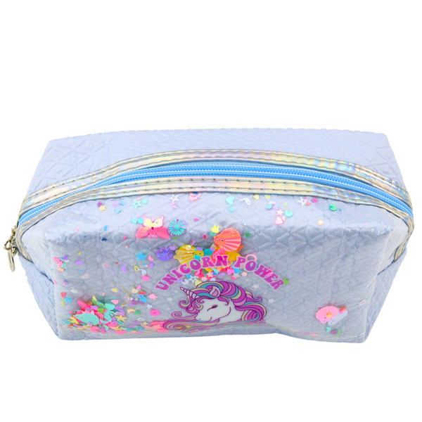 Piórnik Szkolny Z Opaską Jednorożec Konfetti Niebieski 20cm
