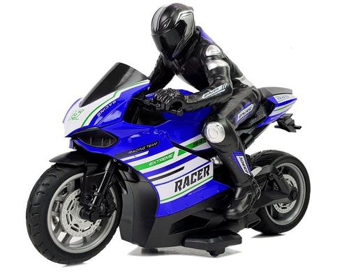 Sports Motorcycle 2.4G Remote Controlled Racer Range 35m Blue