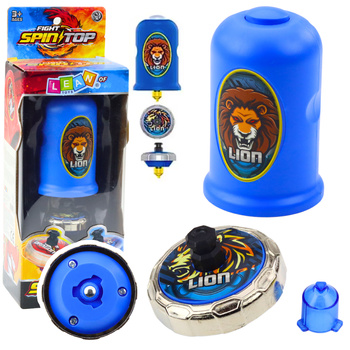 Flying Disk Lion Spinner Launcher Set Blau