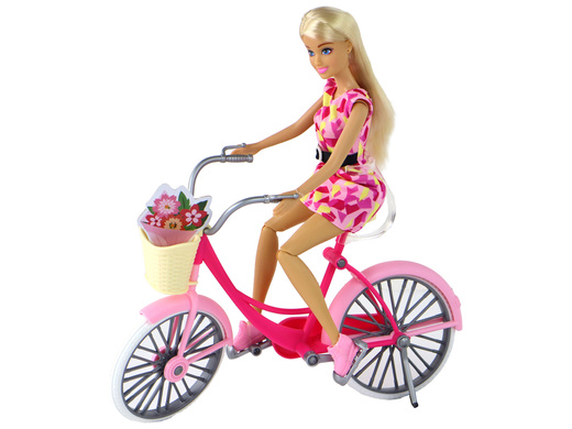 Anlily Cyclist Doll Pink Bicycle Set
