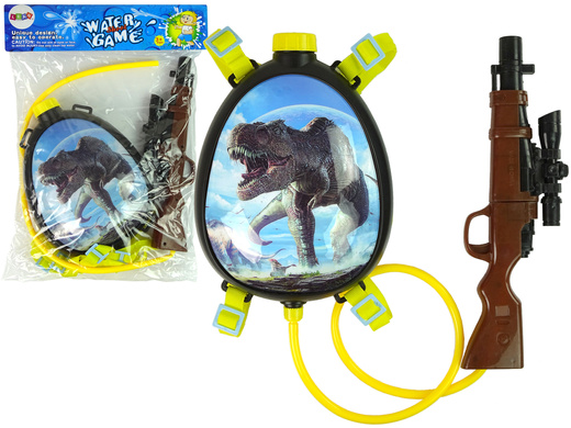 Wasserpistole Braun Magazin in Rucksack Geschirr Dinosaurier