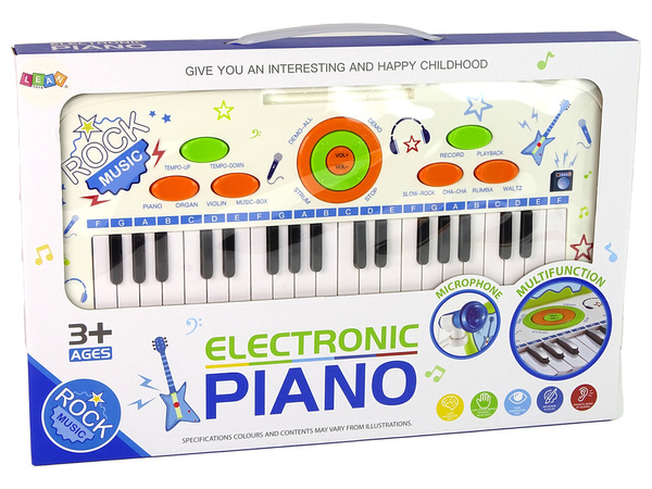 Electric Piano Keyboard for Kids Blue USB MP3 notes