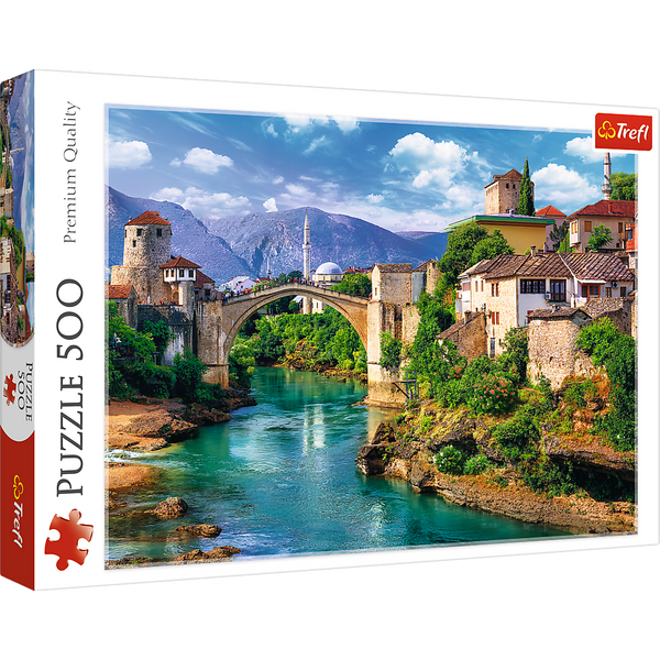 Puzzle 500 Teile Alte Brücke in Mostar, Bosnien und Herzegowina Trefl 37333
