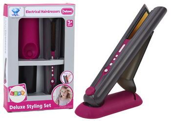 Hair Straightener Toy Stand Lights Sounds
