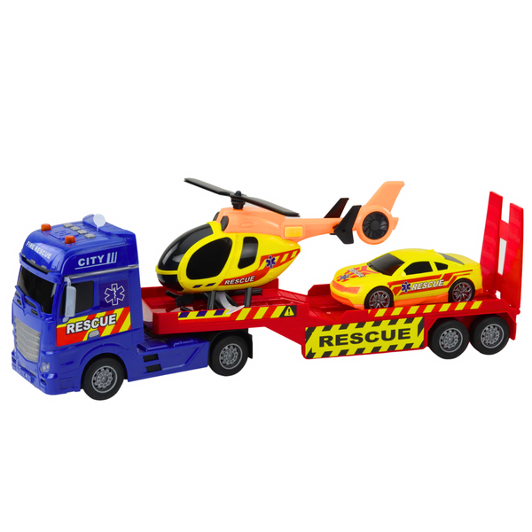 Rettungsset, LKW-Helikopter, Autolichter, Geräusche