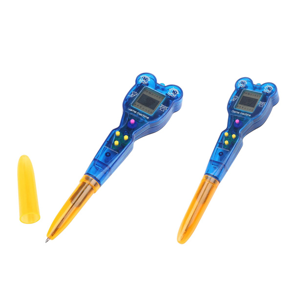 Elektronisches Spiel mit Stift 168 in 1, orange und blaues Schlüsselband