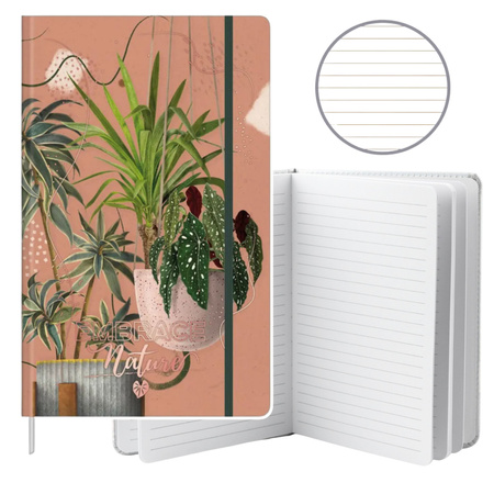 Notebook Planner Lined Leaves Plants Eraser A5 80 Sheets