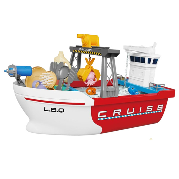 Fishing Boat with Water Circulation Interactive Fishing Accessories