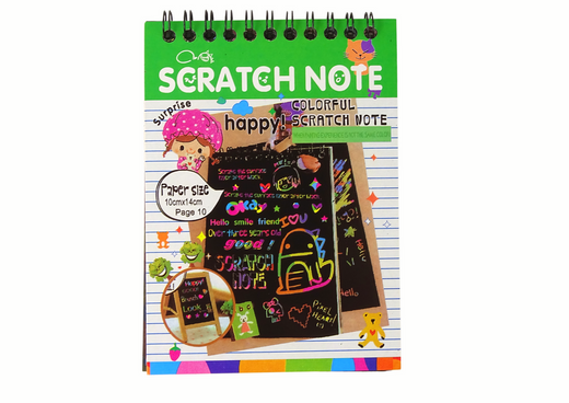 Scratchboard Notes für Kinder Grün