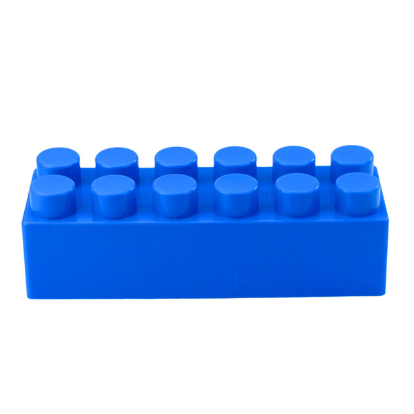 Set of Large Construction Blocks in a Bag, Colorful, 28.5x9x9 cm, 6 pcs.