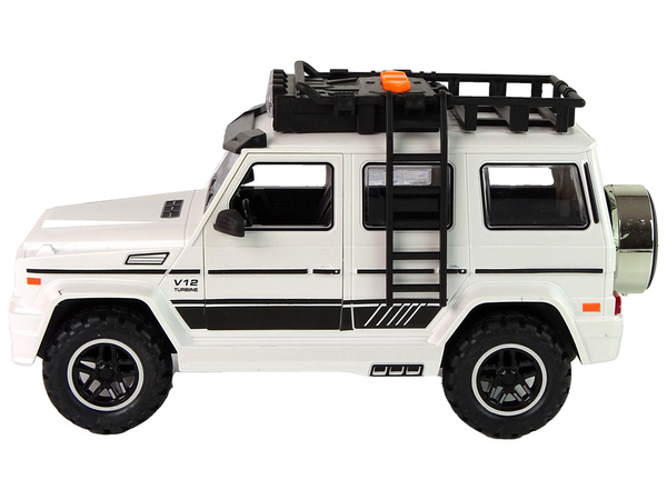 Battery-powered off-road car white