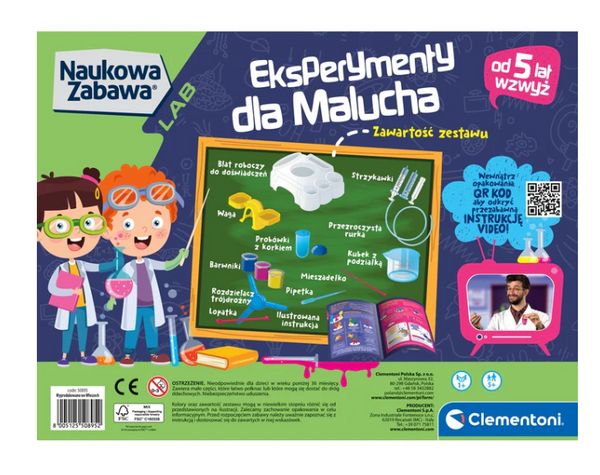 Science & Play Experiments for Little Scientists Polish Language Clementoni 50895