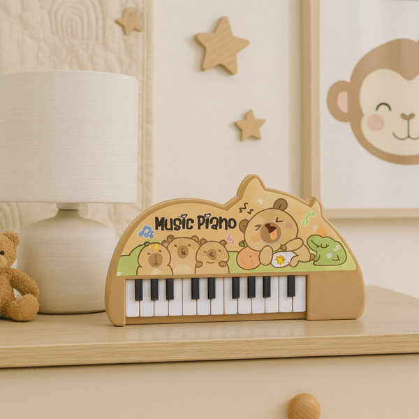 Kapybara Mini-Keyboard mit 22 Tasten – Musikalisches Klavier für Kinder