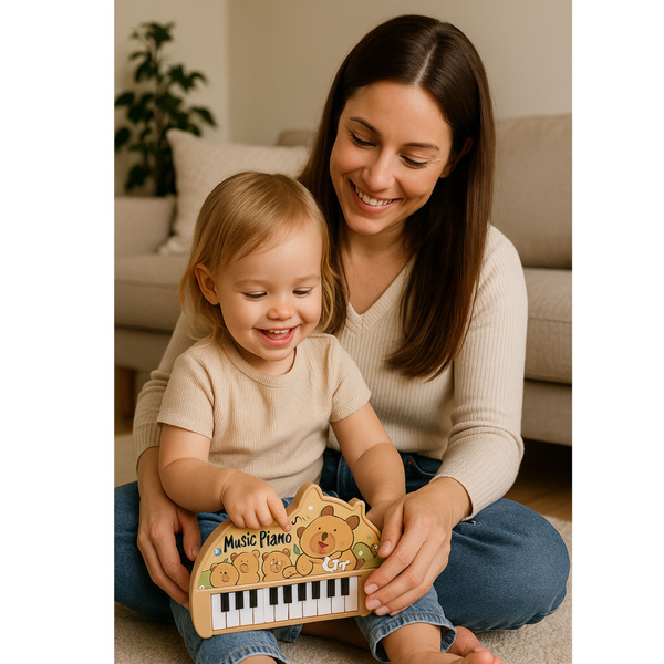 Kapybara Mini-Keyboard mit 22 Tasten – Musikalisches Klavier für Kinder
