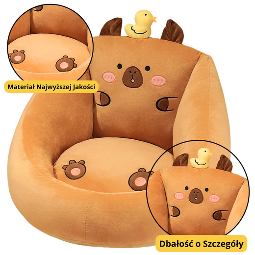 Plush Armchair For Children Capybara With Duck Brown 50x45cm