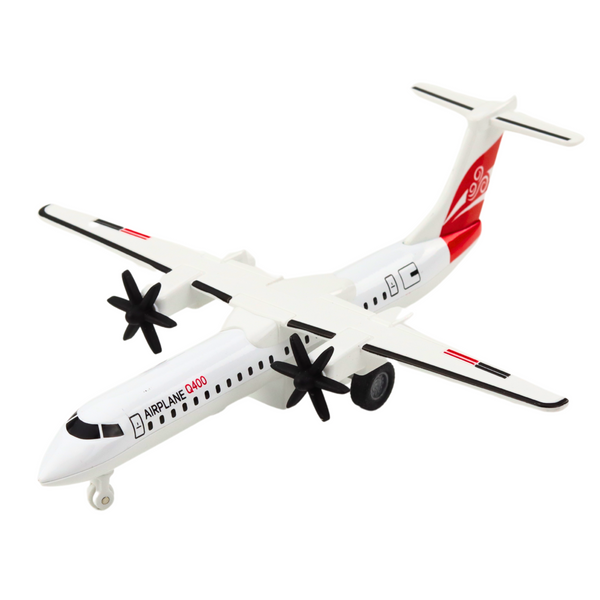 Rückzieh-Passagierflugzeug Metallmodell Weiß Mix