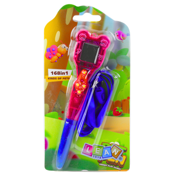 Electronic Game with Pen 168 in 1 Blue and Pink Lanyard
