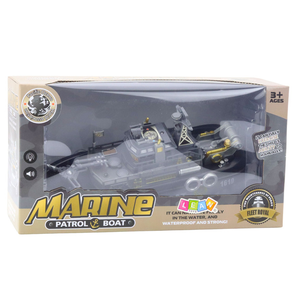 Patrol Boat Lights Sounds Water Spray Moving Elements