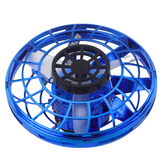 Flying Disc UFO Throwing LED Light Gyroscope Blue