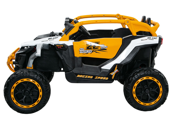 M3 Yellow and White Battery-Powered Vehicle 4x4