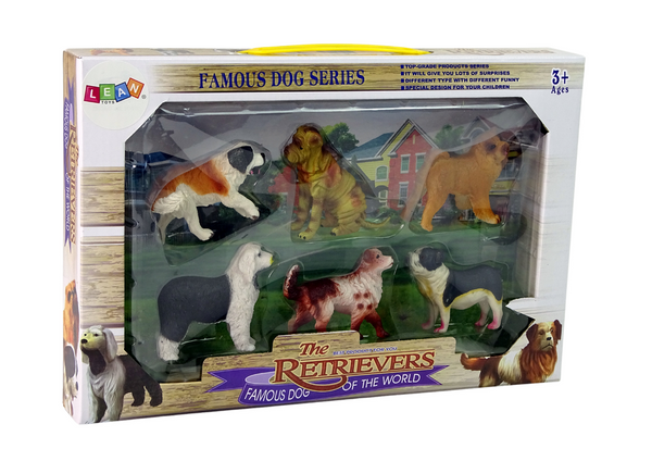 Set mit Hundefiguren Hunde der Rassen 6 Elemente
