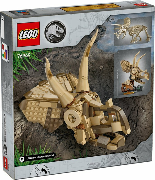 LEGO 76969 JURASSIC WORLD Dinosaurierskelette: Triceratops-Schädel