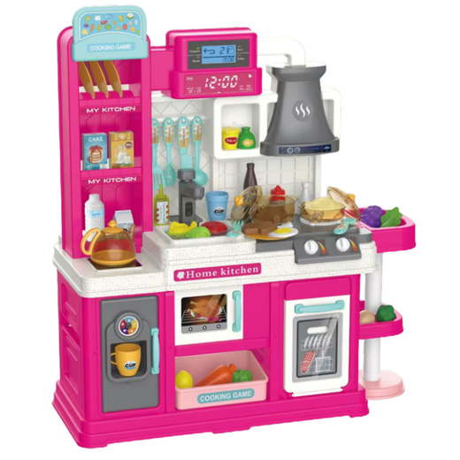 Children's Kitchen Water Cycle Color Changing Food Steam Pink 64 pcs.