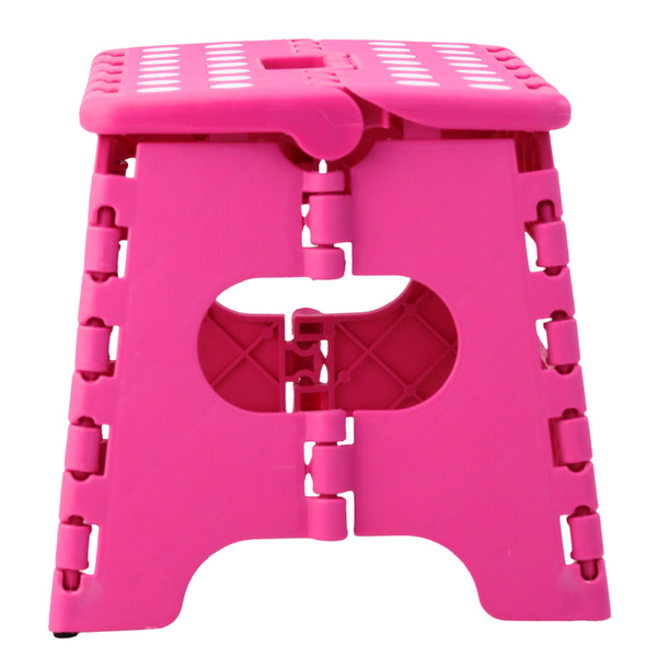 Folding Stool Footrest Step Anti-slip Pink 24 x 19 cm