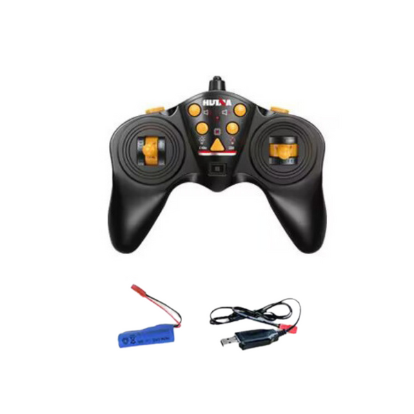 Ferngesteuerter RC-Bagger-LKW mit Sattelauflieger, Beleuchtung, Sound, Huina 1:18