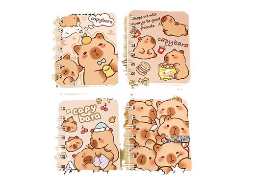 Capybara Lined Notebook Set 4pcs A7
