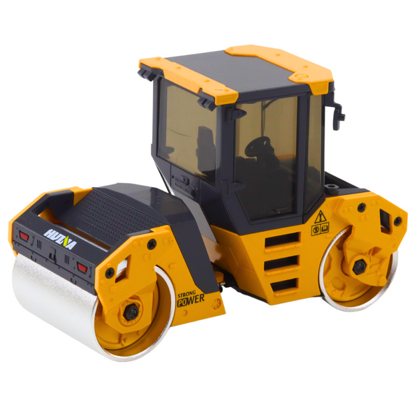 Road Roller Metal Construction Vehicle Huina Yellow 1:50