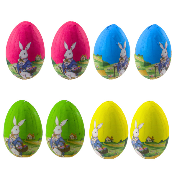 Easter Eggs on a Wire Pick Bunny with a Basket Decoration 6pcs