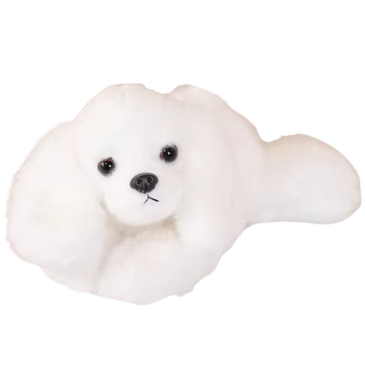 Plush Maltese Dog With Weighted Paws White 30cm