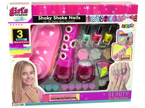 Nagellackier-Set Nagel-Glitter-Spender Nagellack-Sticker