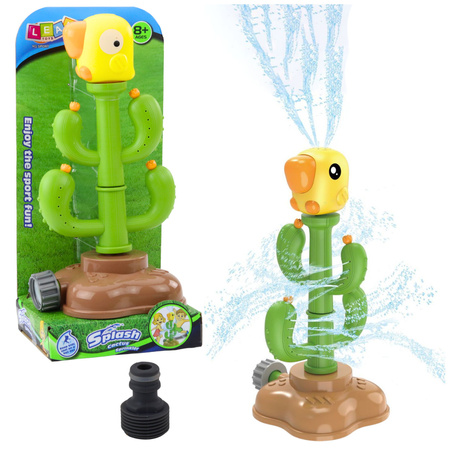 Water Toy Cactus With Parrot Rotating 360° Green