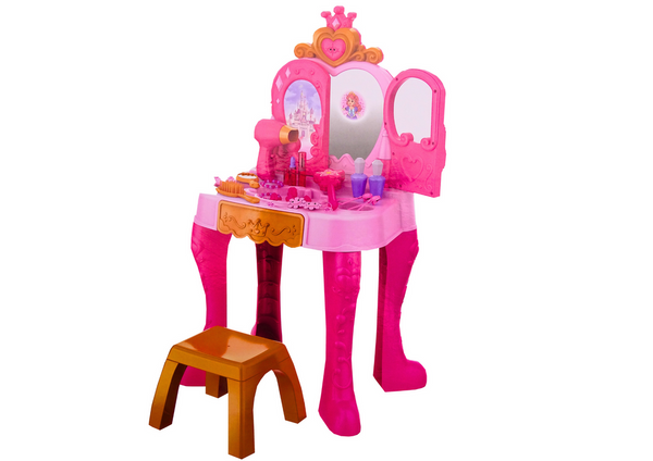 Children's Dressing Table With Gesture Sensor Accessories, Pink