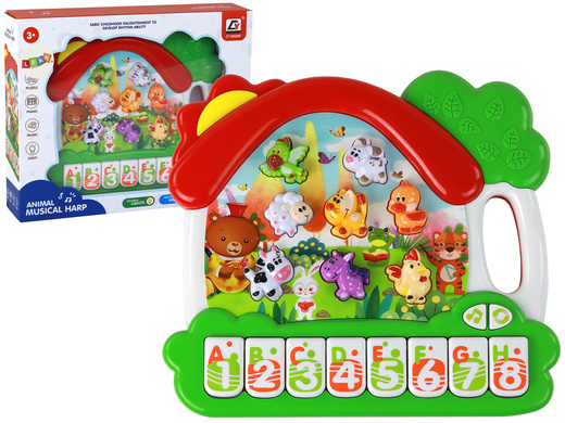 Organ Piano Animals for Learning English Educational Panel