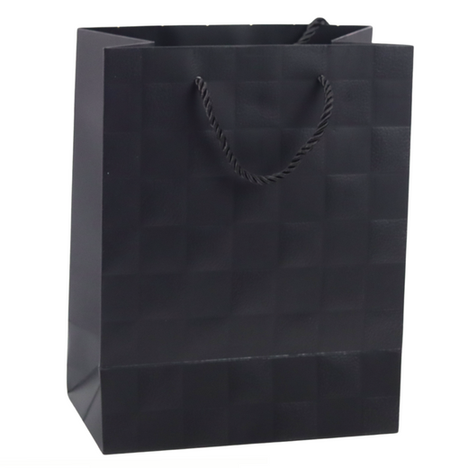 Elegant Embossed Squares Gift Bag 23 x 18 x 10.5 cm