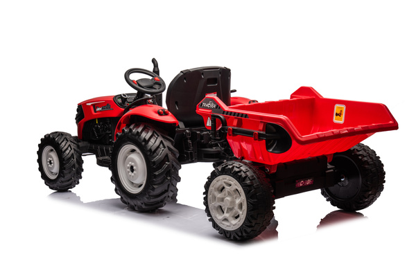 HC-306 Red Battery Tractor With 24V Trailer