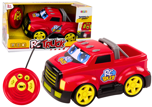 Cartoon Car Remote Controlled Lights Sounds Red