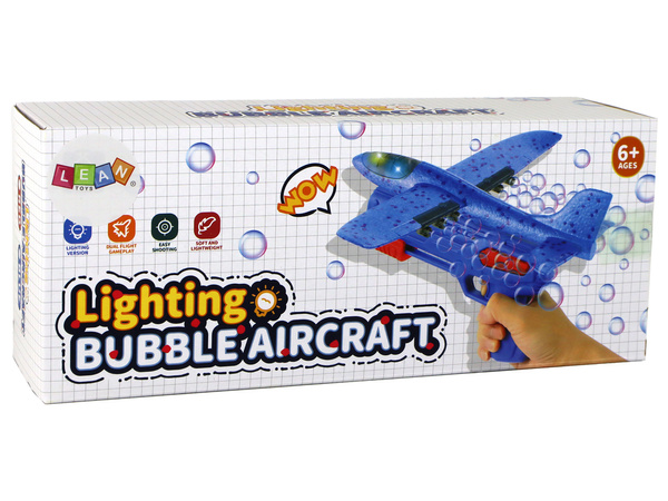 Plane Soap Bubbles Launcher Gun Blue